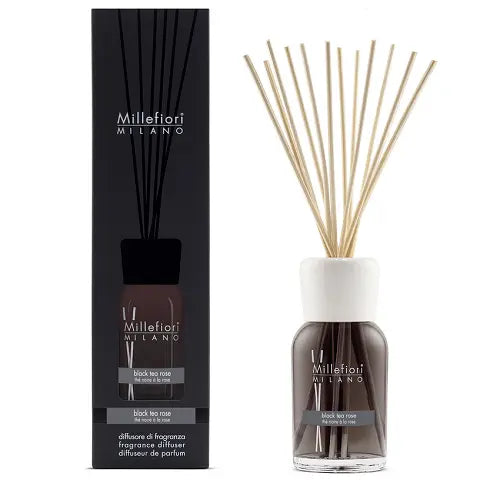 Millefiori Milano Black Tea Rose Diffuser 500ml Full Pack