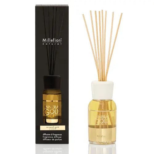 Millefiori Milano Mineral Gold Diffuser 500ml Full Pack