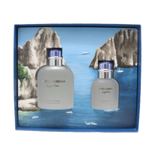 Dolce & Gabbana Light Blue Pour Homme Eau De Toilette 2-Pcs Set / New With Box