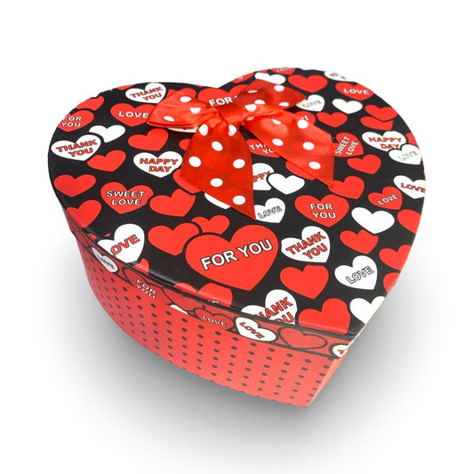 Red Love Shape Valentine Gift box with Bow Tie