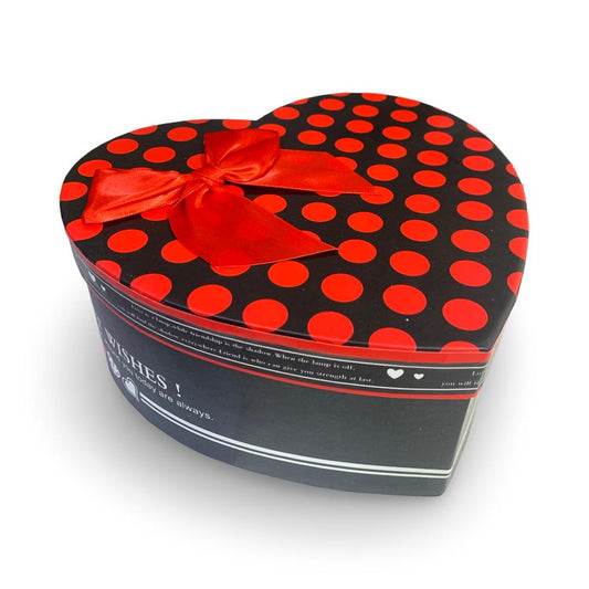 Red Love Shape Valentine Gift box with Bow Tie