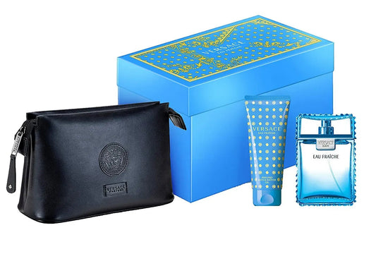 Versace Man Eau Fraiche Set (EDT 100ml + SG 100ml + Bag) for Men