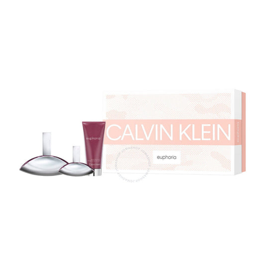 Calvin Klein 3pc Euphoria 100ml Edp+1.0 Edp+100ml Bl  Gift Set